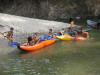 embera indian children at Chagres National Park playng with Aventuras Panama kayaks